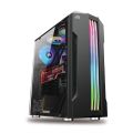 AA Tiger Hunting Black ATX Gaming PC Case with 3 RGB Fans | Micro ATX PC Casing | Low Price Gaming Case with Fans. 