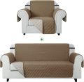 Quilted Sofa Cover - 7 Seater (3+2+1+1 With Side Pockets) - Sofa Runner - Sofa Protector Coat. 