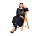 Fine quality black khaddar SUIT Heavily embroidered. 