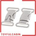 【TOYFULCABIN】 2x Metal Side Release Buckle Clip for Craft Webbing Paracord Bag Strap. 