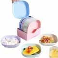 High Quality 10 pcs Multi-function Spit Bone Dish | Household Food Grade | Plastic Spit Bone Dish | Round Square Set Dining Table Garbage Plate 103 Rating 30 | Fruit Vegetable Plate | Wheat Straw Nordic Plastic Plate |. 