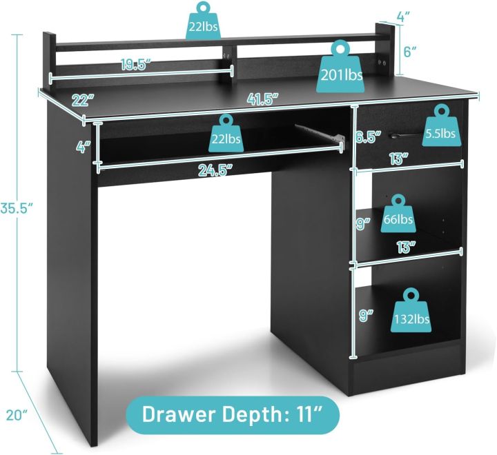 Computer%20Desk%20with%20Monitor%20Stand,%20Home%20PC%20Office%20Desk%20with%20Keyboard%20Tray,%20Drawer%20&%20CPU%20Stand,%20Study%20Writing%20Desk%20Home%20Workstation%20Desk%20with%20Display%20Shelf%20-%20Image%205