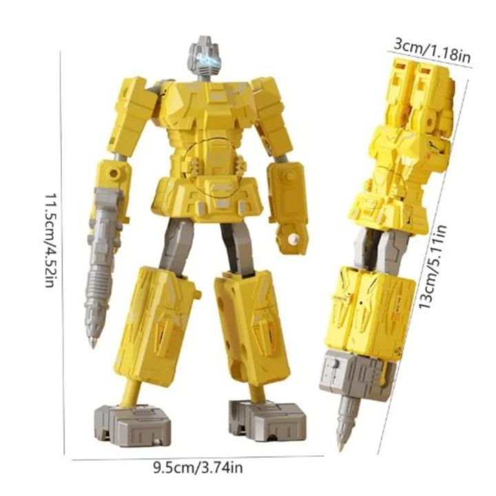 【ZOSR】 ABS Robot Deformation Pen Wear Resistant Non-toxic Ball-point Pen Portable School Office Supplies Children