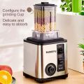 Bardefu Durable German Powerful Blender 3in1 9500w Power Full Motor 25L Large Capacity Unbreakable Jug 1000ml+700ml Chopper Multifunctional Blender for Smoothie Milkshake Ice Maker Crusher Electric Grain Grinder 15 Rotating Speeds Vintage Juicer |SILVER|. 