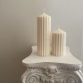 (Pack of 2) Premium Ribbed Scented Peak Pillar Candles | large and small peak pillar candle | pillar candle | candle. 