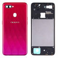 Oppo F9 Middle Frame Housing with Power Volume Buttons & Camera Lens Complete Body Casing Replacement F9 - Red - Super+ A1 Quality. 