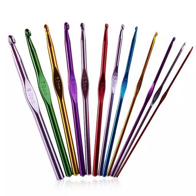 12Pcs%20New%20Metal%20Handle%20Crochet%20Hook%20Knitting%20Needles%20Set%20Aluminum%20-%20Image%203