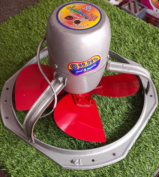 Exhaust Fan 12 inch Metal Body - 100% Pure Copper Winding, 1 Year Warranty