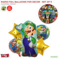 Super Mario Bros Theme Foil Balloons Mario Cartoon Printed Chrome Metallic Foil Balloons Set For Baby Girl & Boy Reusable Balloon For Birthday Parties Decoration, Baby Shower Theme Party Supplies, Pre School Class Theme For Party Decor : B9ZFFnCi. 