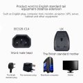IEC C14 Male Plug to UK 3Pin Female Socket Power Adapter Cable (0.3M). 