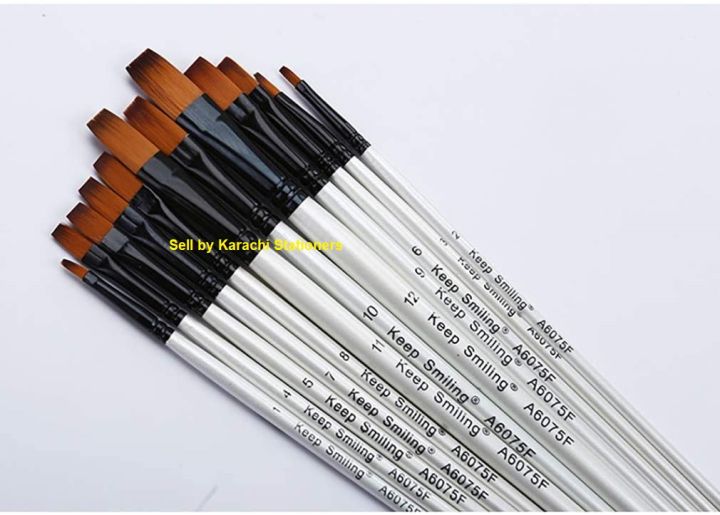 Keep%20Smiling%20A6075F%2012pcs%20Drawing%20Paint%20Brush%20Set%20Wooden%20Flat-%20sizes%201%20to%2012#%20-%20Image%203