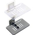 Wall Sticking Acrylic Soap Dish Plate Tray Holder. 