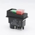 Waterproof Electromagnetic Push Button Switch 5 Pins KJD17 220-240V Coil Magnetic Starter Power Tool Safety Switches. 