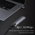 Type C Hub 8, 5, 3 Port Convertor Type C to 5 In 1 HUB (LAN + TYPE-C + HDMI + USB3.0*2) / Type C to 3 In 1 Convertor (Type C+Hdmi+Usb3.0 Compatible for MacBook Mac Pro Mini iMac Surface Pro XPS IdeaPad MateBook X Pro Notebook PC USB Flash Drives Mobile HD. 