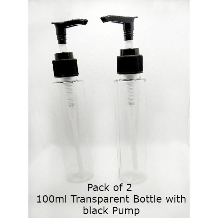 Empty%20Plastic%20Pump%20Bottles%20Transparent%20Bottle%20with%20Black%20Pump%20100ml%20Travel%20Size%20Lotion%20Pump%20Bottle%20for%20Oil%20/%20Hair%20Oil%20Empty%20Bottle%20Pump%20Refillable%20Bottle%20for%20Shampoo,%20Hand%20Wash,%20Lotion%20and%20Cosmetic%20Bottles%20etc.%20-%20Image%202