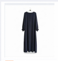 Classic Plain Nida Abaya – 120 Inch Flare Maxi Style with Side Pocket & Chunat Sleeves | Islamic Wear for Women. 