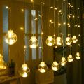 Wish Ball Led Curtain String Lights for Home Wedding Party Garden Window Decor. 