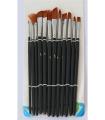 Pack Of 12 Brush Set - Black. 