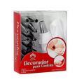 Cakeware 15 Piece Cake Decorating Set Frosting Icing Piping Bag Tips With Steel Nozzles Cupcake Decorating Tip Set Kit. 