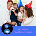 Boys Girls Gyro Luminous Hand Gyro Watch Spin Kids Toy Spin Fashion Luminous Bracelet Watch LED Luminous Toy Kids. 