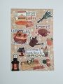 Cozy Sticker sheet (Uncut sheet) - Sheet size: (10 x 15)cm. 