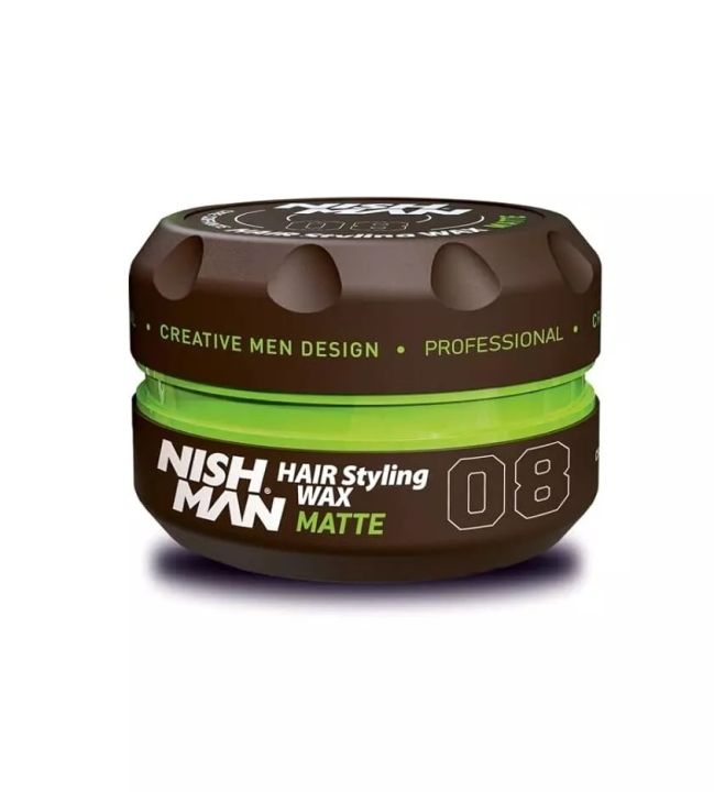 Nishman%20Hair%20Styling%20Hair%20Wax%20Matte%20Finish%20%7C%20Volume%20%7C%20Strong%20Hold%20%7C%20Hair%20Nish%20man%20Matte%20Wax%2008%20100ml%20-%20Image%204