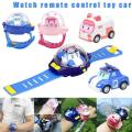 Wrist Watch Remote Control Car Toy USB Mini Cartoon Racing Car Toys Gift for Children. 