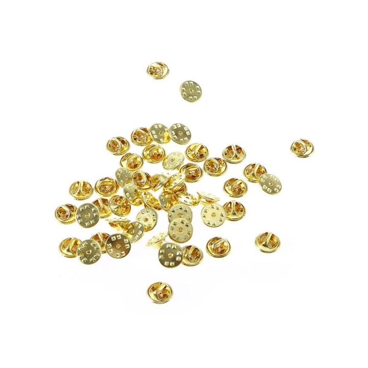 Small size Butterfly clutch badge Easy to use Butterfly design Brass Brass pin backs Durable material 25pcs Insignia clutches for Badge collectors Promotional events Professional organizations
