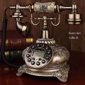 Rotary Dial Antique Telephone Old Fashioned Backlight Telephone Corded Landline Phone with Display. 