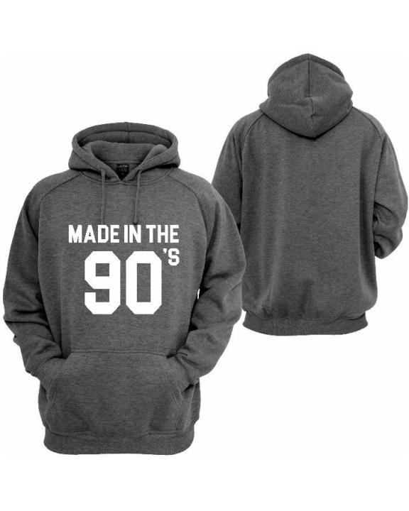 Made in 90's  Pull Over Cotton Fleece Hoodie For Woman