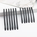 【ETOP】12Pcs/Set 6-8cm Matte Solid Black Barrettes Metal Hair Clips Styling Tools Fashion Girls Hairpins Hair Accessories For Women Headwear. 