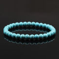 Classic 6/8/10mm Natural Stone Beads Bracelet Blue Beaded Strand Bracelets Charm Women Yoga Paryer Jewelry Homme Pulseras. 