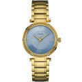 Guess Park Avenue Blue Dial Gold Stainless Steel Watch For Women W0695L2. 