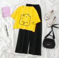 Summer Soft & Comfy Top T-Shirt With Flapper Trouser Combo for Girls & Women. 