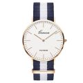 Geneva Nylon Canvas Color Strap Watch Men Women Pink White Luxury Clocks Fashion Golden Quartz Watches Orologio Donna Gift Reloj. 