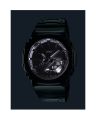 Casio G Shock 2100 Series Round Analog+Digital Silver Ion Plated Bazel World Time Stop Watch Hourly Time Signal Full Auto Calender (to year 2099) 5 Daily Alarm Double LED Light Battery Level Indicator Power Saving Mobile Link Watch-GM-B2100D-1ADR. 