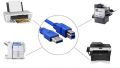 Bluwee USB 3.0 Cable - Type A-Male to Type B-Male - 1 Foot (0.3 Meters) - Round Blue. 