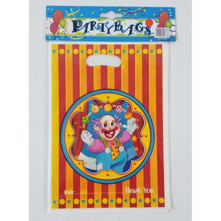 CLOWN THEME GOODY BAGS PACK OF 10 GOODY BAGS