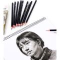 18Pcs/Box 2H—White charcoal Professional drawing pencil 2H—White charcoal Sketch pencil Charcoal Pencils white brown Writing & Sketching school supplies pen. 