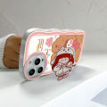 AMORVOR for Tecno Pova 5 Back Cover With Free Holder Lovely Girl Soft Wavy Phone Case Camera Protection Transparent TPU Soft Cover. 