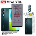 3 IN 1 Vivo Y04 Anti-Spy Privacy Ceramic film For Vivo Y03 Y29S Y28S Y29 Y28 4G 5G Y19S Camera Lens Glass Screen Protector and Back film. 