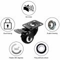Caster Wheels 360 Degree Rubber Swivel Casters/ Tyres For Furniture  With Brake Top Plate 200 .. Lockable 4Pcs. 
