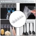 5 in 1 Seamless Heavy Duty Strong Sticky Hooks Strip for Wall Hanging Multipurpose Double Sided Self Adhesive Transparent and Waterproof Wall Sticking Hanger. 
