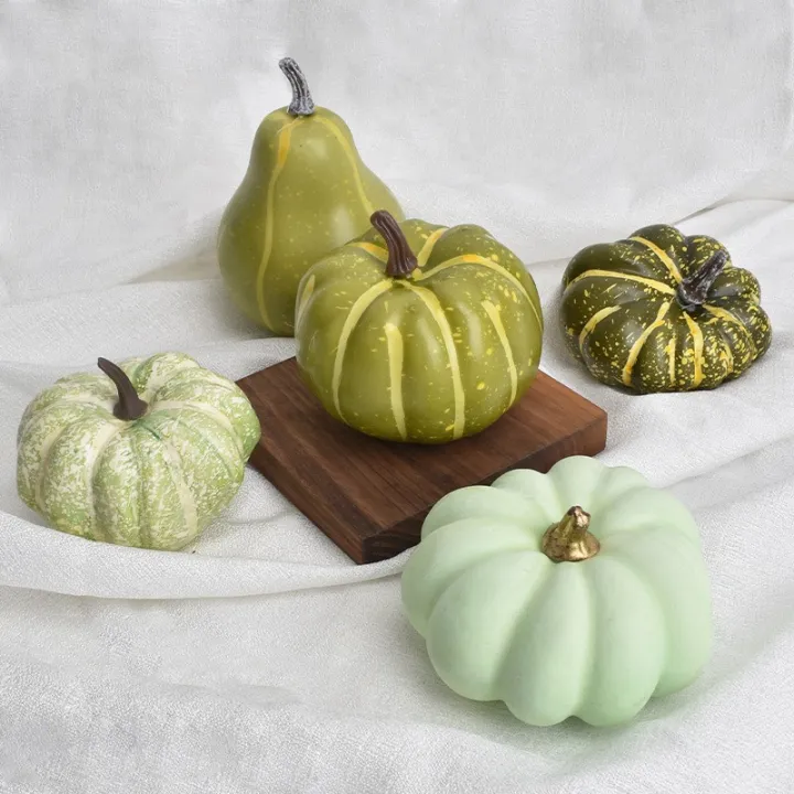 1PC Simulated Pumpkin Green Series Foam Pumpkin Halloween Decorations Model Outdoor Photography Props