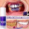 V34 Teeth Whitening Toothpaste Remove Plaque Coffee Stains Cleaning Oral Hygiene Bleaching Dental Tools Fresh Breath Tooth Care. 