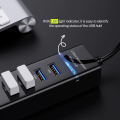 FunBug USB 3.0 Hub 4 Ports Extension for Mobile Gaming PC Laptop ~ Super-fast 4 port USB Hub 3.0 Multi Splitter Adapter Extension for Windows / MacBook / Android / PS4 / Phone / Tablet / Computer / Keyboard & Mouse. 