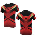 Summer Albania Eagle round neck short sleeve 3D printing T-shirt tops fashion men's and women's casual contest jersey tees. 