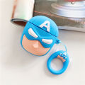 Marvel Iron Man Spiderman Black Panther Silicone Cases Suitable for AirPods 1/2 AirPods Pro Earphone Sleeve Silicone Bluetooth Headset Protective Case. 