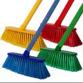 Heavy Duty Floor Cleaning Brush with 48in Long Handle Plastic Broom 16in Wide Floor Sweeper Cleaning Tool for Indoor Outdoor. 