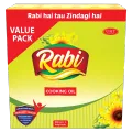Rabi Cooking Oil 900ml (Pack of 5) - Value Multipack Edible Vegetable Oil Pouch. 